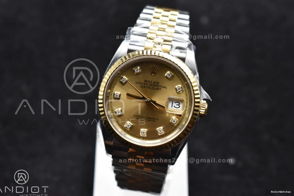 Diamonds VR 558 Dial Bracelet SS Best 1:1 YG on Edition 904L Clean Jubilee 126233 Steel YG DateJust 36 Versatile 1227